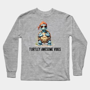 Turtley Awesome Vibes Minimal Long Sleeve T-Shirt